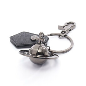 《全品5%クーポン×P5倍》ヴィヴィアンウエストウッド Vivienne Westwood オーブ キーホルダー アクセサリー レザー メタル メンズ レディース シルバー系 / ブラック系 8203011IUOM0014N403 【新品】