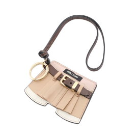 《全品5%クーポン×P5倍》ミュウ ミュウ Miu Miu トリック キーホルダー アクセサリー レザー レディース ベージュ系 / ブラウン系 / マルチカラー 5TL5312CUKF0065 【新品】
