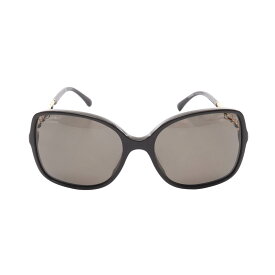 【SALE／5千円OFFクーポン】シャネル CHANEL ココマーク サングラス 衣料品 レザー GP レディース ブラウン系 【中古】
