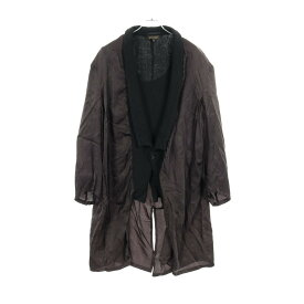 コムデギャルソン COMME des GARCONS インサイドアウト レイヤード ロングジャケット 衣料品 アウター ウール ナイロン レディース ブラック系 【中古】