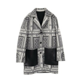 ルイ・ヴィトン LOUIS VUITTON LOUIS VUITTON × FORNASETTI ジャケット 衣料品 アウター ウール レザー レディース グレー系 / ブラック系 RW212B HY2 FLMA85 【中古】