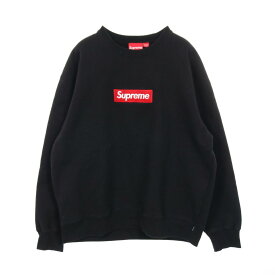 [3千円OFFクーポン対象＆まとめ買い10%OFF]シュプリーム Supreme Box Logo Crewneck Sweatshirt スウェット 衣料品 トップス コットン レディース ブラック系 【中古】