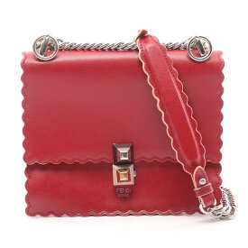 【15%OFFクーポン対象】フェンディ FENDI MINI KAN I ミニ キャナイ ショルダーバッグ バッグ レザー レディース レッド系 8M0381 【中古】