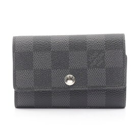 《全品5%クーポン×P5倍》ルイ・ヴィトン LOUIS VUITTON ミュルティクレ6 キーケース アクセサリー キャンバス PVC ダミエ・グラフィット メンズ ブラック系 N62662 【中古】