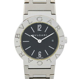 【ポイント5倍／〜4/10(金)23:59】ブルガリ BVLGARI ブルガリ ブルガリ 腕時計 時計 ステンレススチール レディース ブラック系 BB26SS 【中古】