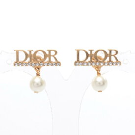 ディオール Dior Dio(r)evolution ピアス ジュエリー GP（ゴールドメッキ） フェイクパール / ラインストーン レディース ゴールド系 / ホワイト系 / クリア系 【中古】