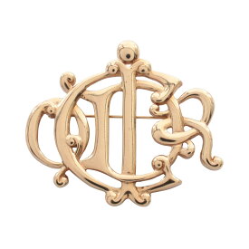 ディオール Dior エンブレムロゴ ブローチ アクセサリー GP（ゴールドメッキ） レディース ゴールド系 【中古】
