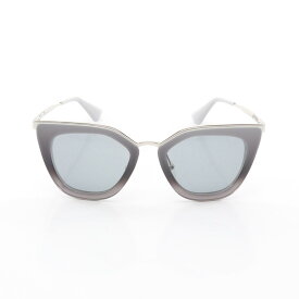 プラダ PRADA キャットアイ サングラス 衣料品 プラスチック / メタル レディース グレー系 / ブラック系 【中古】
