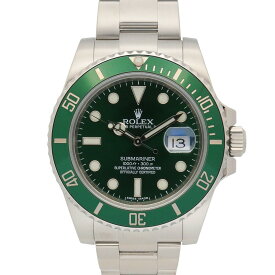 【ポイント5倍／〜4/10(金)23:59】ロレックス ROLEX サブマリーナ ランダム番 腕時計 時計 ステンレススチール メンズ グリーン系 116610LV 【中古】