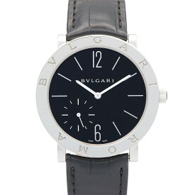 【ポイント5倍／〜4/10(金)23:59】ブルガリ BVLGARI ブルガリ ブルガリ ローマフィニッシモ 腕時計 時計 ステンレススチール 革 メンズ ブラック系 BB41SXTRO 【中古】