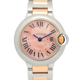 カルティエ CARTIER バロンブルー SM ピンクシェル 腕時計 時計 K18PG（ピンクゴールド） ステンレススチール レディース ピンク系 / ゴールド系 / ピンクシェル W6920034 【中古】