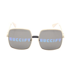 グッチ GUCCI GUCCIFY サングラス 衣料品 GP / プラスチック レディース ゴールド系 / アイボリー系 【中古】