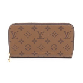 【ポイント5倍／〜4/10(金)23:59】ルイ・ヴィトン LOUIS VUITTON ジッピーウォレット ラウンド長財布 財布 キャンバス レザー PVC モノグラム・リバース レディース ブラウン系 M82444 【中古】