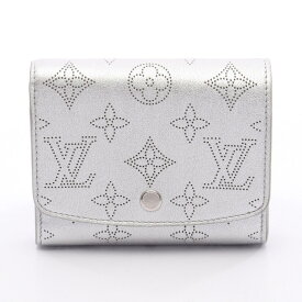 【ポイント5倍／〜4/10(金)23:59】ルイ・ヴィトン LOUIS VUITTON ポルトフォイユ イリス コンパクト 二つ折り財布 財布 レザー マヒナ レディース シルバー系 M26706 【中古】