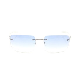 グッチ GUCCI リムレス グラデーションレンズ サングラス 衣料品 メタル メンズ レディース シルバー系 【中古】
