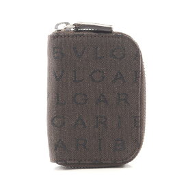 【ポイント5倍／〜4/10(金)23:59】ブルガリ BVLGARI ロゴマニア 6連 キーケース アクセサリー キャンバス レディース ブラウン系 【中古】