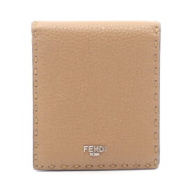 【ポイント5倍／〜4/10(金)23:59】フェンディ FENDI セレリア バイフォールド ウォレット 二つ折り財布 財布 レザー レディース ブラウン系 【中古】