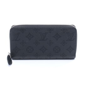 【ポイント5倍／〜4/10(金)23:59】ルイ・ヴィトン LOUIS VUITTON ジッピーウォレット ラウンド長財布 財布 レザー マヒナ レディース ブラック系 M61867 【中古】