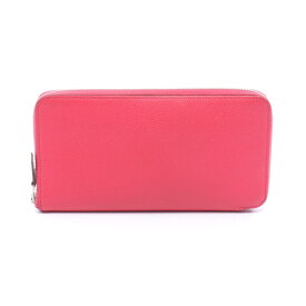 【ポイント5倍／〜4/10(金)23:59】エルメス HERMES アザップロング シルクイン ラウンド長財布 財布 レザー ヴォーエプソン ヴォーエプソン レディース ピンク系 【中古】