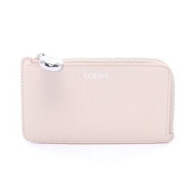 【ポイント5倍／〜4/10(金)23:59】ロエベ LOEWE ペブル カードケース コインケース 財布 レザー レディース ピンク系 【中古】