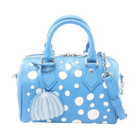 《10%OFFクーポン対象 6/4 20時〜6/11 9:59》ルイ・ヴィトン LOUIS VUITTON LOUIS VUITTON × yayoi kusama スピーディ バンドリエール20 インフィニティドット 2WAY ハンドバッグ バッグ レザー レディース ブルー系 / ホワイト系 M46425 【中古】