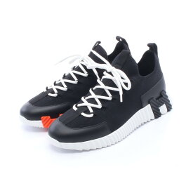 【SALE／1万円OFFクーポン】エルメス HERMES リフト スニーカー 靴 ファブリック レザー レディース ブラック系 【中古】