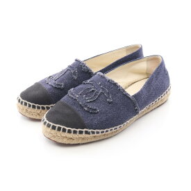 シャネル CHANEL ココマーク 靴 キャンバス レディース ネイビー系 G29762 【中古】