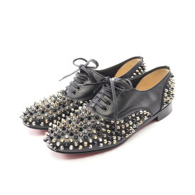 クリスチャンルブタン Christian Louboutin スパイクスタッズ カジュアルシューズ 靴 レザー レディース ブラック系 【中古】