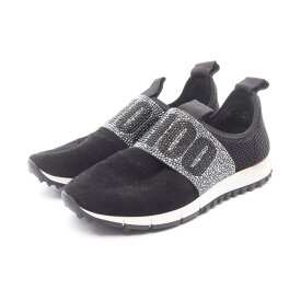 ジミーチュウ JIMMY CHOO スニーカー 靴 ファブリック / ラインストーン レディース ブラック系 【中古】