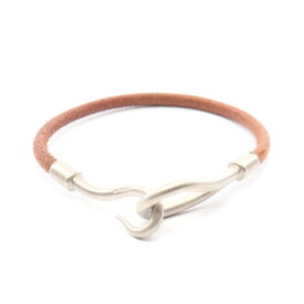 エルメス HERMES ジャンボ ブレスレット アクセサリー ステンレススチール レザー レディース シルバー系 / ブラウン系 【中古】