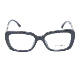 【SALE／5千円OFFクーポン】シャネル CHANEL 伊達メガネ メガネ 衣料品 アセテート レディース ネイビー系 3461A 1669(53) 【中古】