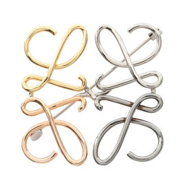 ロエベ LOEWE アナグラム ブローチ アクセサリー GP（ゴールドメッキ） レディース シルバー系 / ゴールド系 / マルチカラー 【中古】