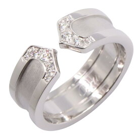 【SALE／2万円OFFクーポン】カルティエ CARTIER C2 ダイヤ リング リング・指輪 ジュエリー K18WG（ホワイトゴールド） ダイヤモンド レディース シルバー系 / クリア系 【中古】