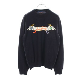 ルイ・ヴィトン LOUIS VUITTON LOUIS VUITTON × NIGO インタルシアジャカード ドラゴン グラフィック ニット 衣料品 トップス カシミヤ メンズ ネイビー系 / マルチカラー RM221M DLB HMN02W 【中古】