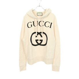 グッチ GUCCI インターロッキングG パーカー 衣料品 トップス コットン メンズ アイボリー系 475374 【中古】