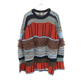 ヴィヴィアンウエストウッドマン Vivienne WestwoodMAN クルーネック ニット 衣料品 トップス ウール メンズ ネイビー系 / マルチカラー 【中古】