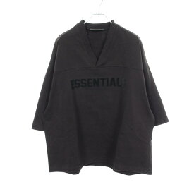 エフオージーエッセンシャルズ FOG ESSENTIALS Vネック ロゴ 半袖Tシャツ 衣料品 トップス コットン メンズ ブラック系 15SP44104F 【中古】