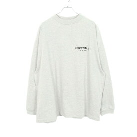 エフオージーエッセンシャルズ FOG ESSENTIALS ロゴ クルーネック 長袖Tシャツ 衣料品 トップス コットン メンズ グレー系 【中古】