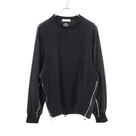 アクオドバイチャヌ ACUOD by CHANU 切替 ジップ プルオーバー 衣料品 トップス ウール ポリエステル メンズ ネイビー系 【中古】
