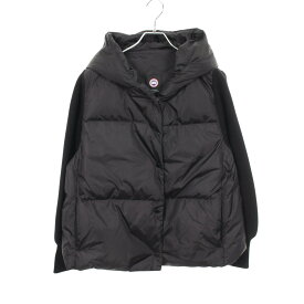 カナダグース CANADA GOOSE ハイブリッジ アストリア ニット フーディージャケット フード付き ダウンジャケット 衣料品 アウター ウール ナイロン メンズ ブラック系 【中古】