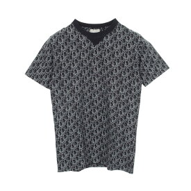 ディオール Dior オブリーク カットソー 衣料品 トップス コットン メンズ ネイビー系 043J625C0674 【中古】