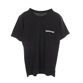 クロムハーツ CHROME HEARTS バックロゴ ポケット付き 半袖Tシャツ 衣料品 トップス コットン メンズ ブラック系 【中古】