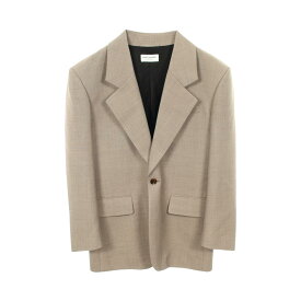 サンローランパリ SAINT LAURENT PARIS テーラードジャケット 衣料品 アウター ウール メンズ グレー系 【中古】