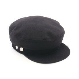 《15%OFFクーポン対象 6/4 20時〜6/11 9:59》エルメス HERMES ドーヴィル キャスケット 帽子 カシミヤ レディース ブラック系 【中古】