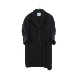 プラダ PRADA パフスリーブ 衣料品 アウター ウール カシミヤ レディース ブラック系 【中古】