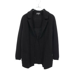 シャネル CHANEL ココマークボタン ニット 衣料品 アウター カシミヤ レディース ブラック系 【中古】