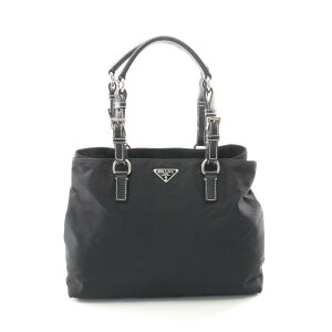 PRADA プラダ ナイロン サフィアーノ トートバッグ 三角ロゴ 黒 S金具 
