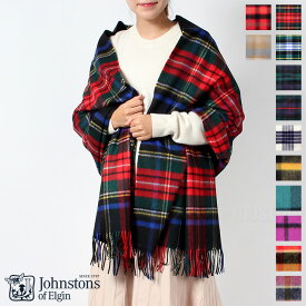 【2023年新入荷】ジョンストンズ Johnstons カシミア ストール 大判 レディース カシミヤ Cashmere Tartans Stole WA56 タータンチェック 全12色 WA000056 【専用BOX無料】