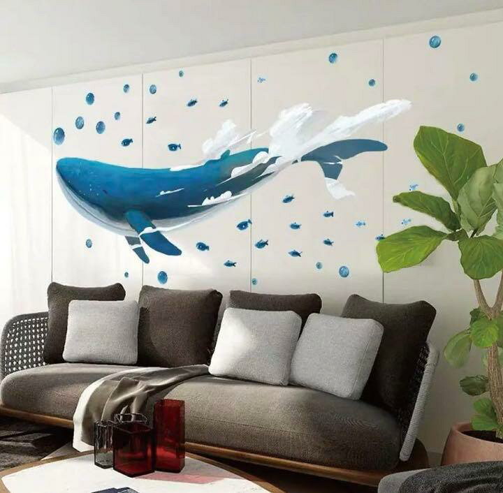 楽天市場】ウォールステッカー アート インテリア クジラ DIY 北欧 