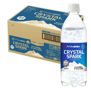CRYSTAL SPARK(�N���X�^���X�p�[�N) �Y�_�� 500ml ×24�{ ���Y�_�� �A�C���X�I�[���} �y�b�g�{�g�� �P�[�X 500�~�����b�g�� �{�g�� �����
